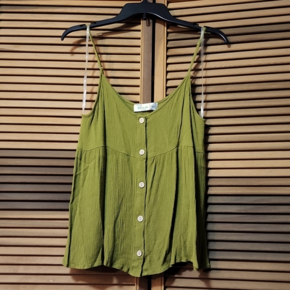 Olive spaghetti strap top